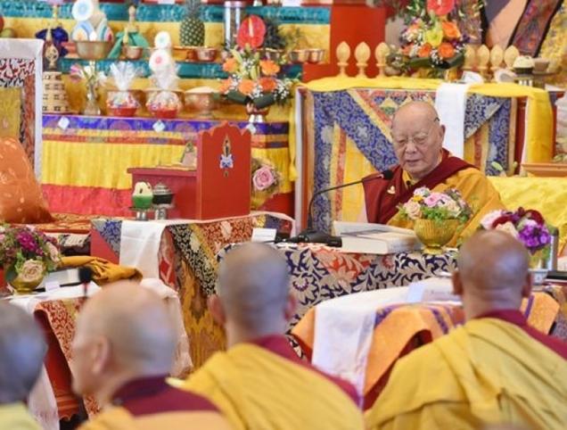 Khenpo Karthar Rinpoche gives a teaching at Kagyu Thubten Chling Monastery. From poughkeepsiejournal.com